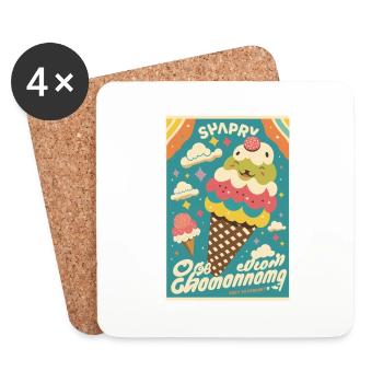 icecream style - Coasters (set of 4) - white - Front