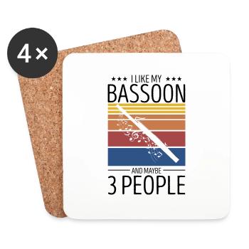Conception bassoniste pour orchestre à vent - Dessous de verre (lot de 4) - blanc - Devant