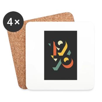 1967 Birthday Vintage Gift - Coasters (set of 4) - white - Front