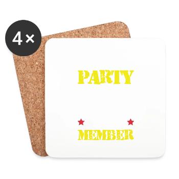 Berlin Party Crew - Dessous de verre (lot de 4) - blanc - Devant