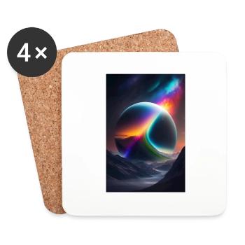 univers 3 - Dessous de verre (lot de 4) - blanc - Devant