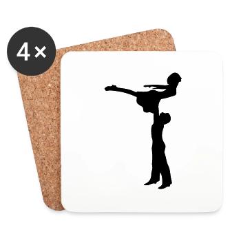 Dancing Dance Music - Coasters (set of 4) - white - Front