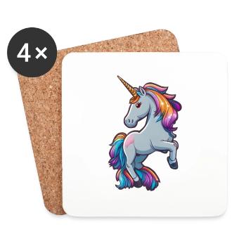 Cute little unicorn - Coasters (set of 4) - white - Front