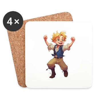 Happy Boy is proud - Coasters (set of 4) - white - Front