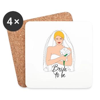 La future mariée doit être blonde 2 - Dessous de verre (lot de 4) - blanc - Devant