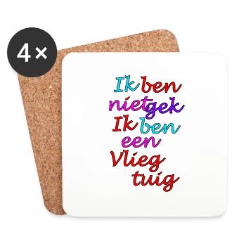 I'm not crazy, I'm an airplane - Coasters (set of 4) - white - Front