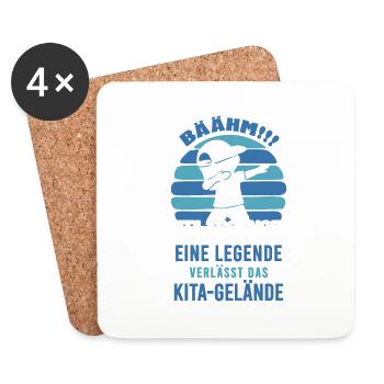 Kitaabsolvent Kitaabgänger Kindergarten Abschied - Untersetzer (4er-Set) - Weiß - Vorne