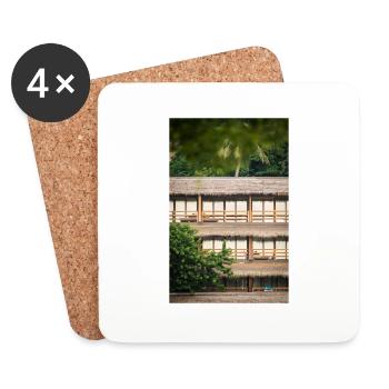 hotel under palm trees - Untersetzer (4er-Set) - Weiß - Vorne