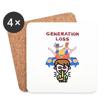 Perte De Génération - Dessous de verre (lot de 4) - blanc - Devant