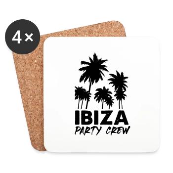 ibiza PARTY CREW - Untersetzer (4er-Set) - Weiß - Vorne