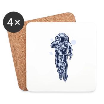 Fahrrad - Untersetzer (4er-Set) - Weiß - Vorne