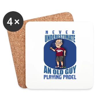 Padel Paddle Racket Tennis Sport I Gift - Coasters (set of 4) - white - Front