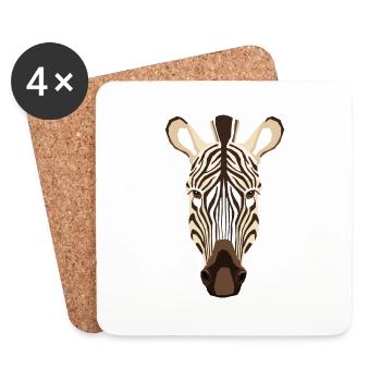 Wildtiere - Untersetzer (4er-Set) - Weiß - Vorne