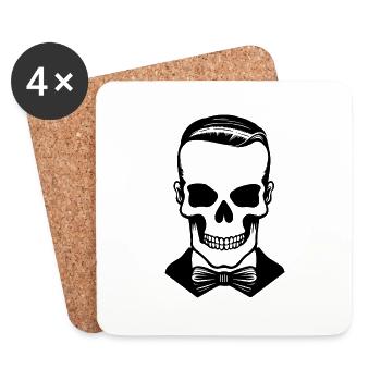 Skeleton Costume Bones Halloween Horreur - Dessous de verre (lot de 4) - blanc - Devant