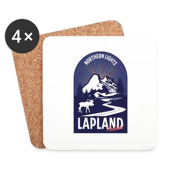 Finnish Lapland Northern Lights - Coasters (set of 4) - white - Front