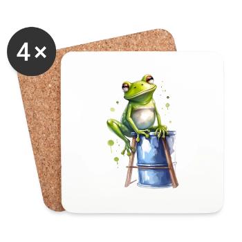 Cool weatherman - Coasters (set of 4) - white - Front