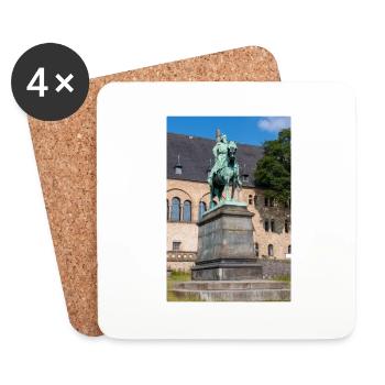 Reiterstandbild von Friedrich I. Barbarossa - Untersetzer (4er-Set) - Weiß - Vorne