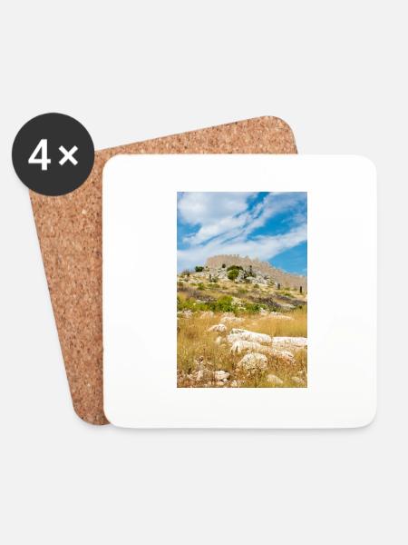 Die Mauer von Oštrica (Bedem Grebastica) Kroatien - Untersetzer (4er-Set) - Weiß