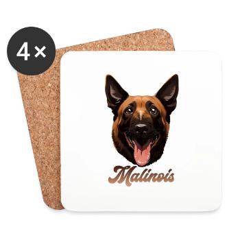 Malinois - Coasters (set of 4) - white - Front