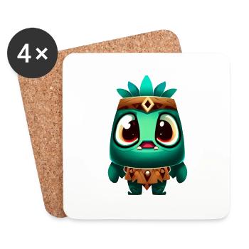 KIddyTikki Indi - Untersetzer (4er-Set) - Weiß - Vorne