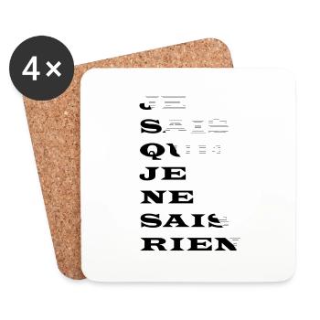 jE SAIS QUE JE NE SAIS RIEN - Dessous de verre (lot de 4) - blanc - Devant