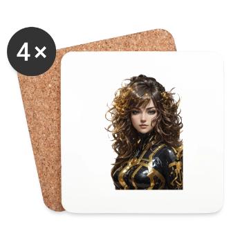 Anime - Coasters (set of 4) - white - Front