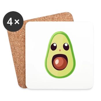 Süße Avocado - Untersetzer (4er-Set) - Weiß - Vorne