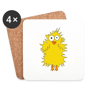 Poussin png - Dessous de verre (lot de 4) - blanc - Devant