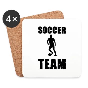 soccer player team - Coasters (set of 4) - white - Front