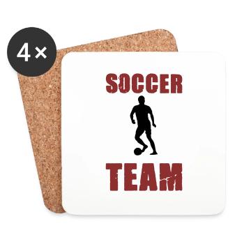 Soccer Player Team - Coasters (set of 4) - white - Front