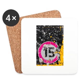 Speed limit - Coasters (set of 4) - white - Front