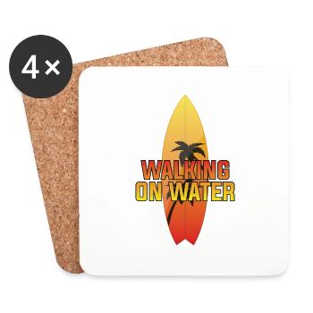 Surfing Surfboard Surfer Water Sports - Coasters (set of 4) - white - Front