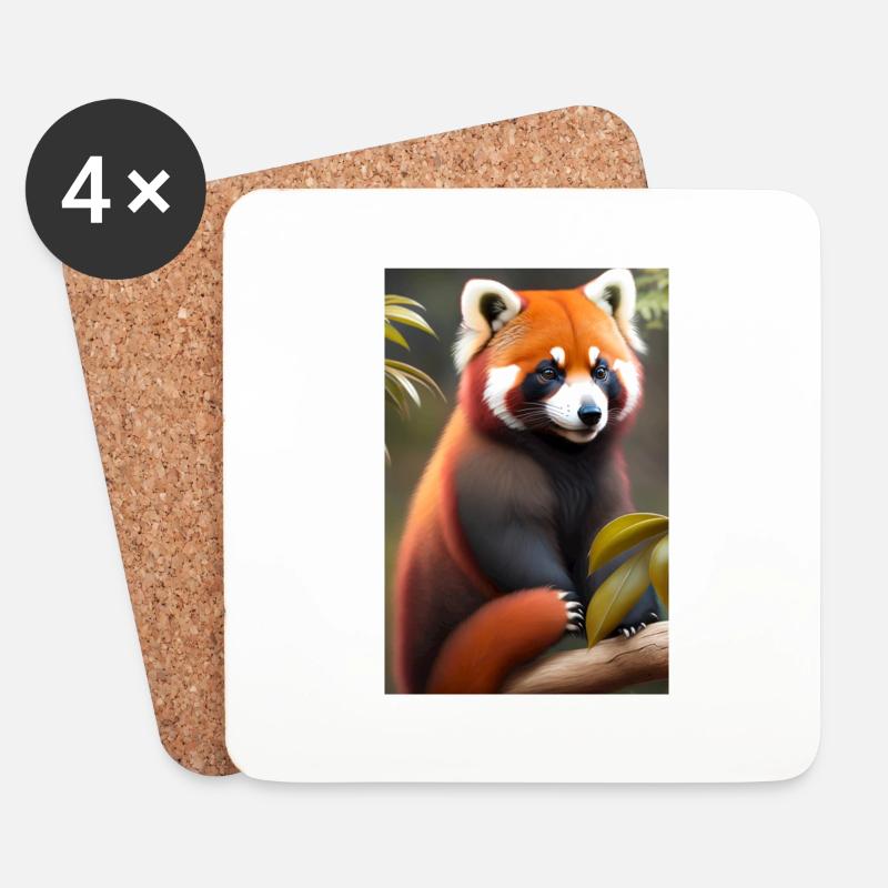 Pandamonium - Untersetzer (4er-Set) - Weiß