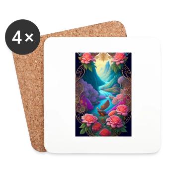 Le Paradis enchanteur (Jones) - Dessous de verre (lot de 4) - blanc - Devant