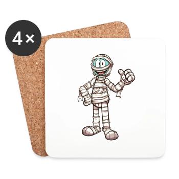 Cartoon Mummy - Coasters (set of 4) - white - Front