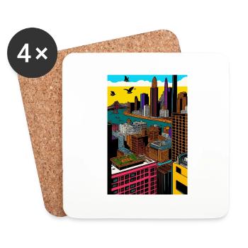 San Francisco - Untersetzer (4er-Set) - Weiß - Vorne