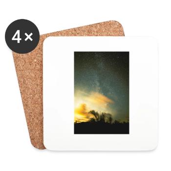 espace - Dessous de verre (lot de 4) - blanc - Devant
