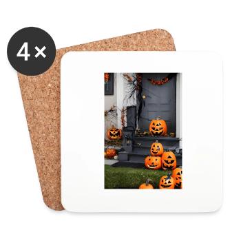 Halloween pumpkin - Coasters (set of 4) - white - Front