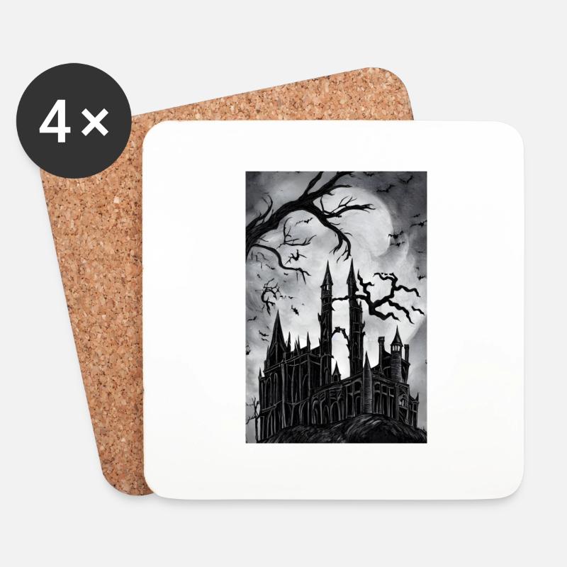 Halloween - Coasters (set of 4) - white