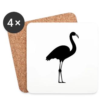 Flamingo - Coasters (set of 4) - white - Front