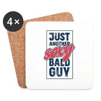 Just another sexy bald guy. - Coasters (set of 4) - white - Front