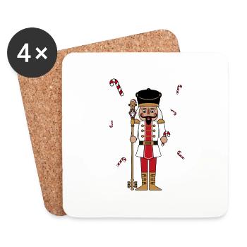 Casse noisette - Dessous de verre (lot de 4) - blanc - Devant