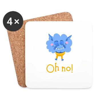 Oh no! - Untersetzer (4er-Set) - Weiß - Vorne