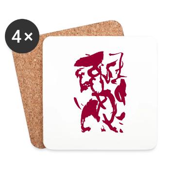 Background Abstract - Coasters (set of 4) - white - Front