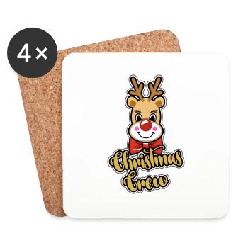 Christmas Crew - Untersetzer (4er-Set) - Weiß - Vorne