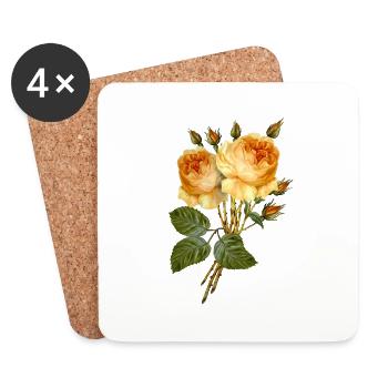 Flowers - Coasters (set of 4) - white - Front