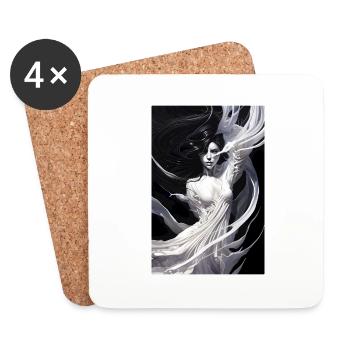 Lamia - Dessous de verre (lot de 4) - blanc - Devant
