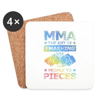 Mma Dicton d’arts matrimoniaux mixtes - Dessous de verre (lot de 4) - blanc - Devant
