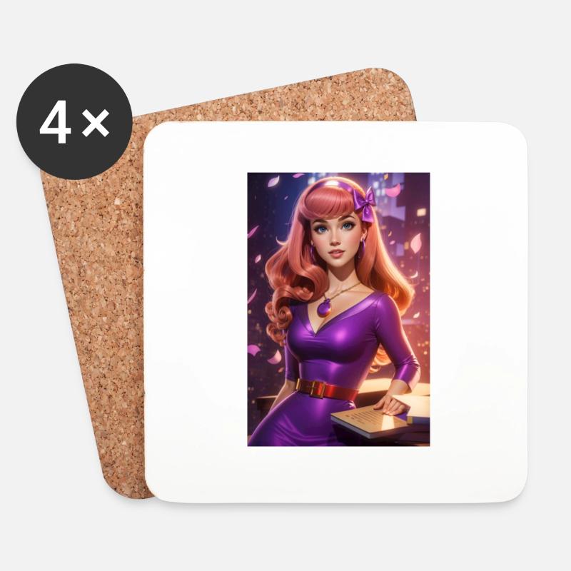 Daphne Blake - Coasters (set of 4) - white