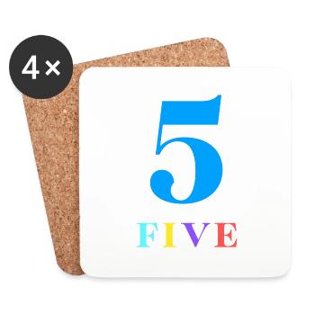Five -5e anniversaire - Dessous de verre (lot de 4) - blanc - Devant